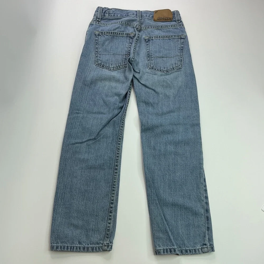 Denizen Light Blue Straight Fit Jeans Kids Size 10 Regular Adjustable Waist